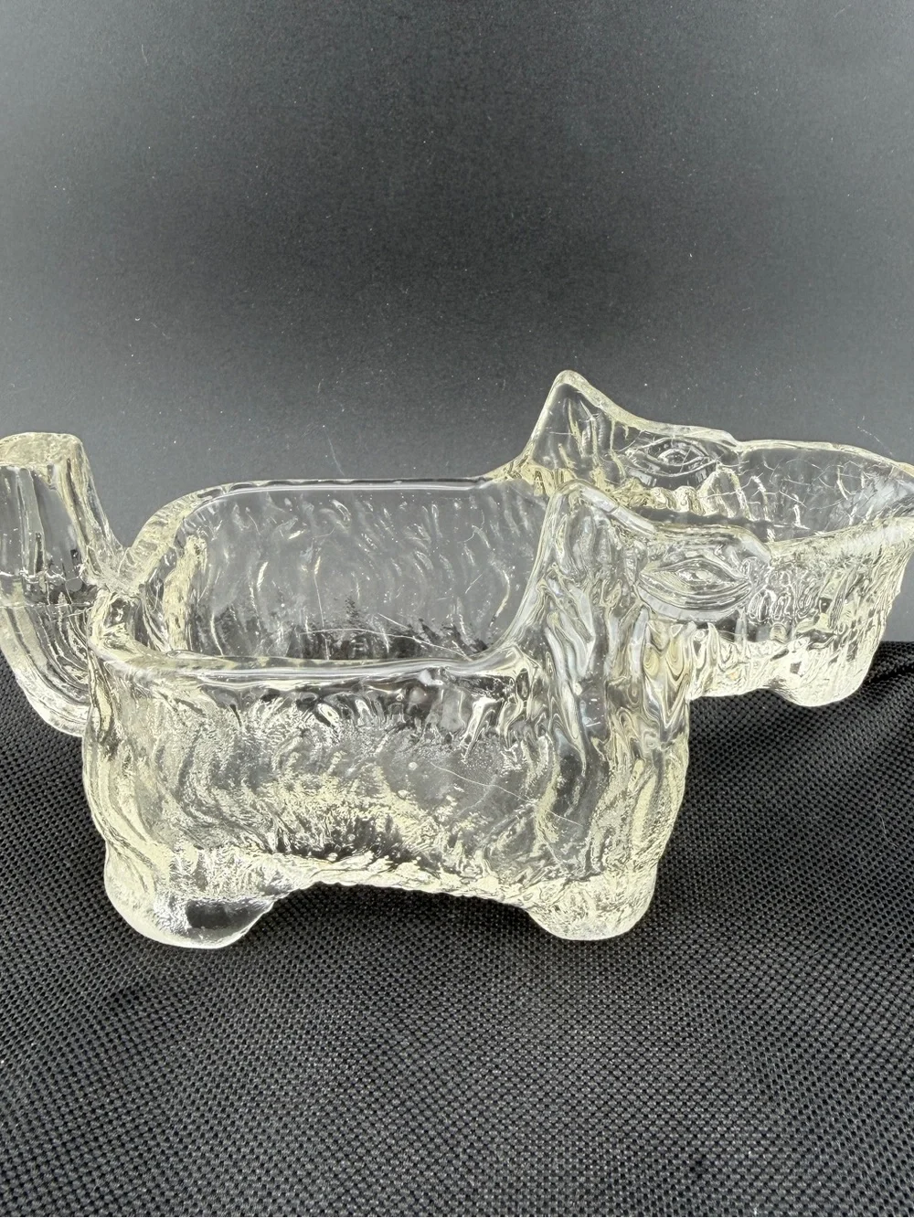 Scottie Dog Glass Creamer 1930's POST Grape Nuts Cereal Promotional L.E. Smith
